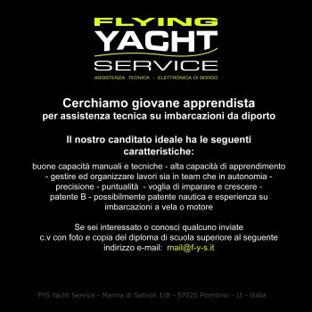 cerchiamo#apprendista#fys yachtservice#piombino